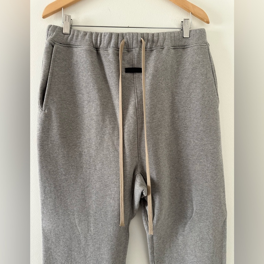 Fear of God Gray Sweatpants with Tan Drawstrings - Picture 4 of 10